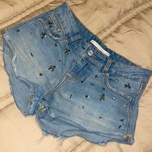 Zara embellished shorts